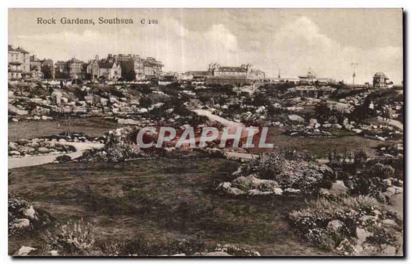 Postcard Old Rock Gardens Southsea