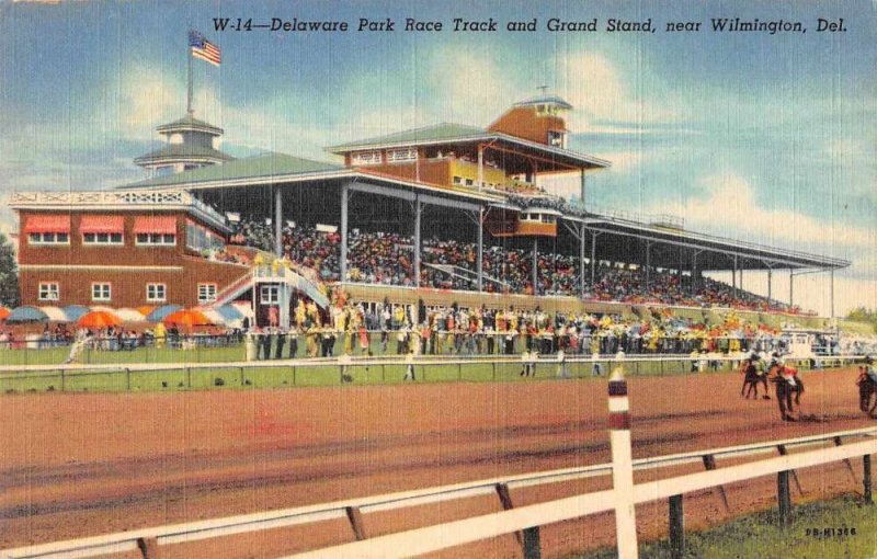 Wilmington Delaware Park Race Track and Grand Track Vintage Postcard JH230878