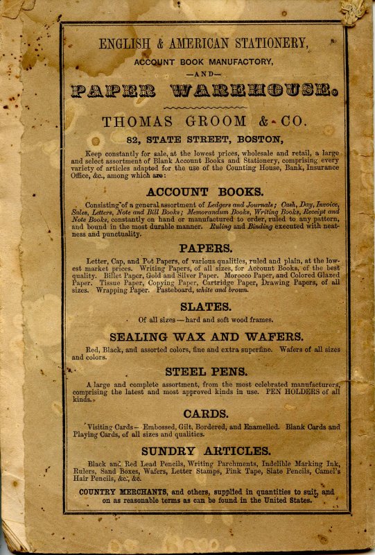 The Old Farmers' Almanac (Robert B Thomas)-1853 (7.5 X 5.125)50pp, stringbound