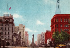 Main Street Looking South Salt Lake City Utah Vintage Standard View Postcard