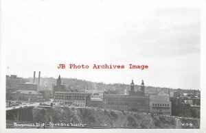 WA, Spokane, Washington, RPPC, Business District, Smith's Photo No V-5