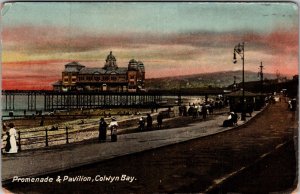 Vintage Postcard Promenade & Pavilion, Colwyn Bay England UK JQ7