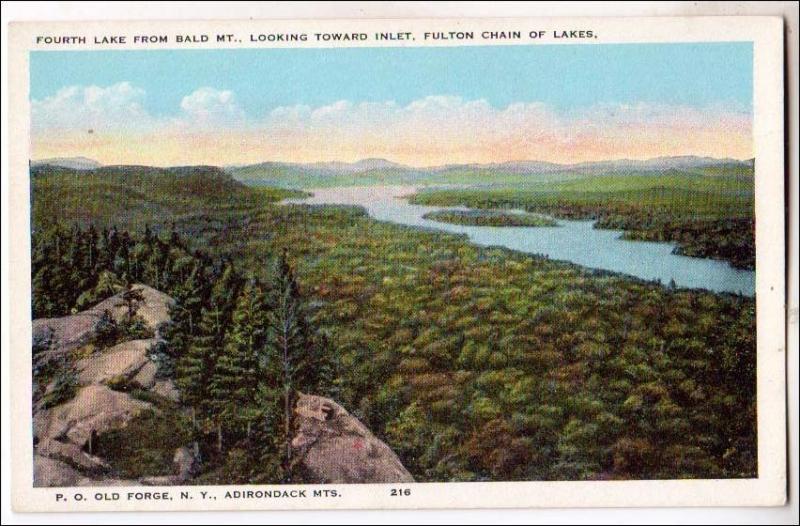 NY - 4th Lake from Bald Mt., Fulton Chain of Lakes