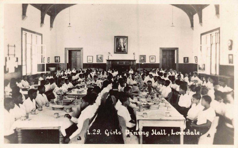SOUTH AFRICA~LOVEDALE MISSIONARY INSTITUTE-GIRLS DINING HALL~1940 PHOTO POSTCARD