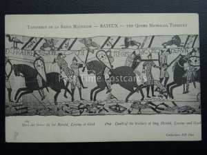 Bayeux Tapestry DEATH OF BROTHER OF KING HAROLD Old French Postcard ND Phot 167