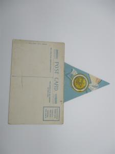 Folding Pennant Postcard, Hurray Columbia College Girl Series Vintage L10