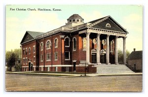 Postcard First Christian Church Hutchinson Kansas