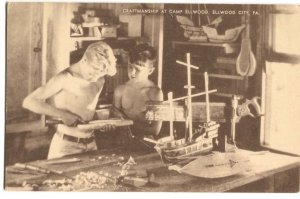 Postcard Craftmanship Camp Ellwood Ellwood City PA