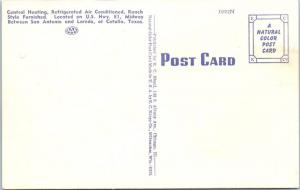 COTULLA, Texas  TX   Roadside  COTULLA MOTEL   ca 1940s Linen Postcard 