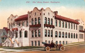 EVERETT, Washington      ELKS' HOUSE   Automobile      c1910's  Postcard
