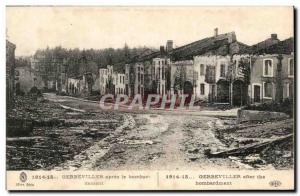 Postcard Old Gerbéviller after the bombing Army