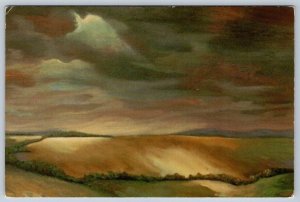 Through The Clouds Original Signed Toronto Artist Albert Soren Postcard 1988