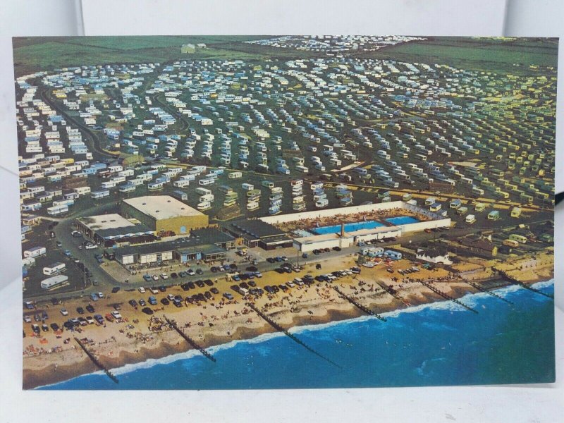 Vintage Postcard Aerial View West Sands Leisure Centre Selsey 1970s