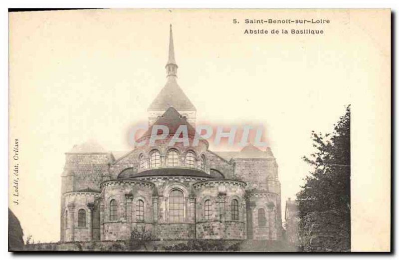 Old Postcard Saint Benoit sur Loire Apse of the Basilica