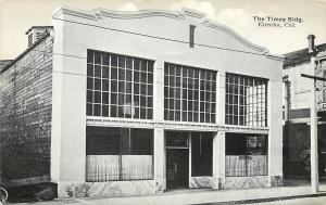 c1915 Printed Postcard; Times Newspaper Bldg., Eureka CA Humboldt Co. Unposted