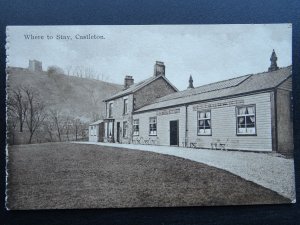 Derbyshire CASTLETON 'Where to Stay' Castleton Restaurant - Old Postcard