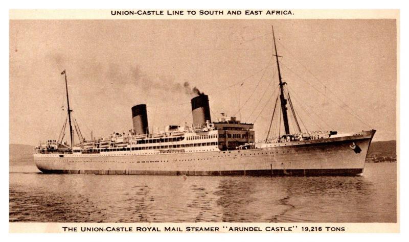 S.S. Arundel ,   Castle Union-Castle Royal Mail Line