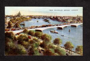 UK New Waterloo Bridge London England Great Britain Valentine Valesque Postcard