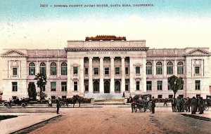 C.1910 Sonoma County Court House, Santa Rosa, Cal. Victorian Postcard P9