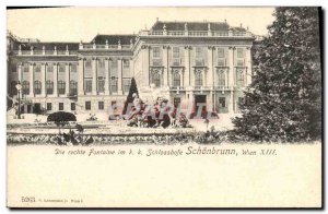 Old Postcard Die Rechte Fontaine Im kk Schlosshofe Schonbrunn Wien