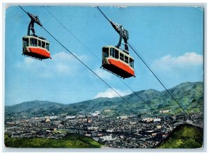 1961 Nagasaki Ropeway Aerial Lift Line Japan USS Topeka Vintage Postcard