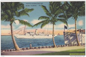 Yachts in Biscayne Bay, Miami,Florida,30-40s