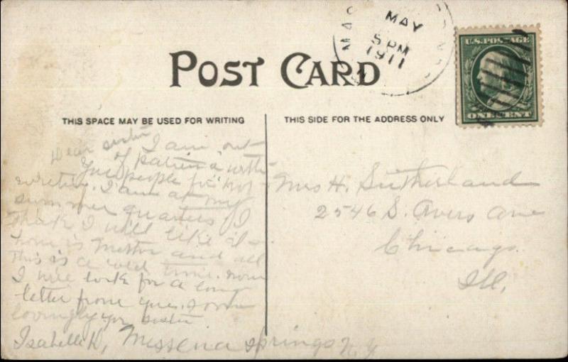 Massena Springs NY Hatfield House c1910 Postcard 