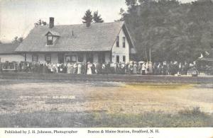 Bradford NH B & M Railroad Station Train Depot Postcard