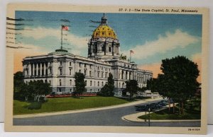 St Paul Minnesota State Capitol Linen to Chambersburg Pa Postcard E16