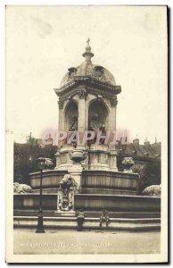 Old Postcard Paris Fountain Square St Sulpice