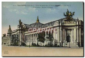 Old Postcard All Paris Palais Des Beaux Arts or the Grand Palais Avenue Nicol...