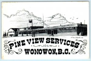 WONOWON, B.C. British Columbia Canada ~PINE VIEW SERVICES   4 x 6 Postcard