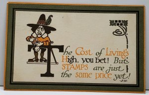 Cost of Living's HIGH! STAMPS are just the same price 1913 Nebraska Postcard F12