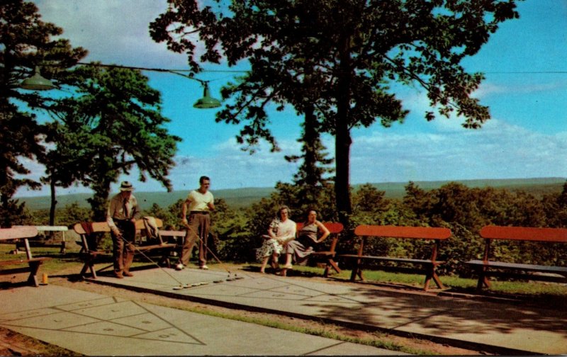 Pennsylvania Mount Pocono Hawthorne Inn and Cottages Shuffleboard Courts 1973