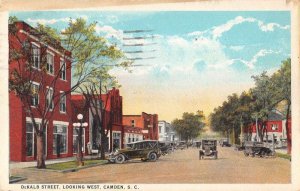 Camden South Carolina DeKalb Street Looking West Vintage Postcard AA46231