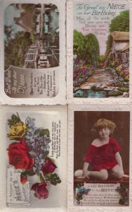 Dear Niece 4x  Antique Birthday Postcard s