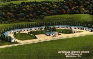 Henderson, KY Kentucky  GATEWAY MOTOR COURT  Highway 41 Roadside Motel  Postcard