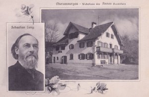 Oberammergau Germany Annas Darstellers Wohnhaus Antique Postcard