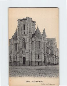 Postcard Église Notre Dame Angers France