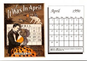 Calendar Card April 1990 It Was In April