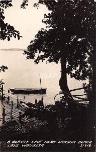 C95/ Lake Waubesa Minnesota Mn Real Photo RPPC Postcard c30s Larson Beach