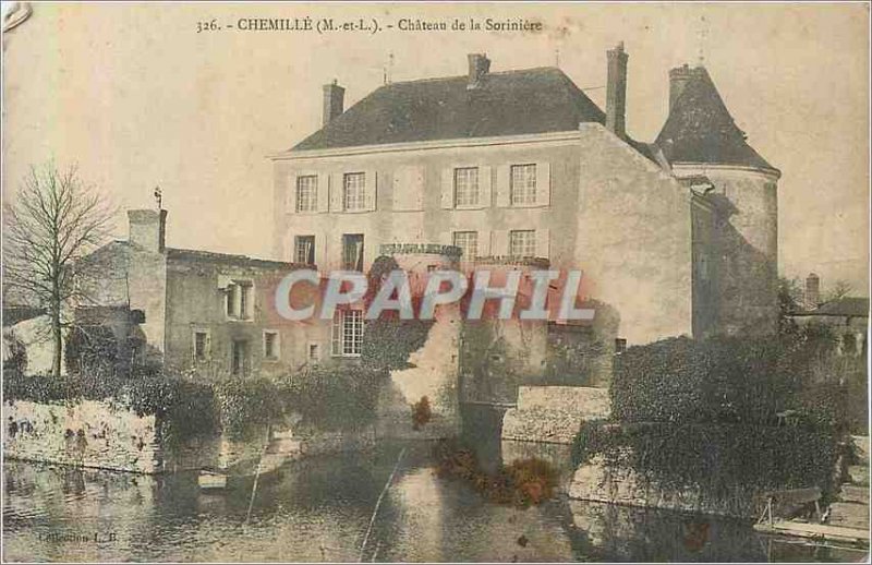 Old Postcard chemille 326 (m l) of the castle Sorini�re