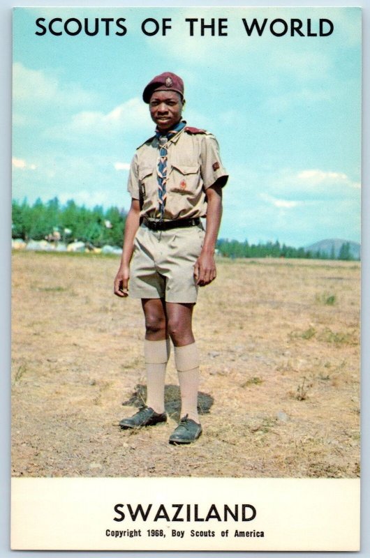 c1968 Swaziland Scouts Of The World Boy Scouts Of America Youth Vintage Postcard