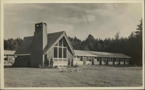 Stowe Vermont VT Alpine Motor Lodge Chalet Real Photo Vintage Postcard