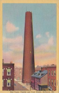 Maryland Baltimore Shot Tower Fayette and Front Streets 1949 Curteich