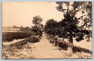 RPPC Real Photo Postcard - Sand Bar Bridge - c1922 - South Hero, Vermont