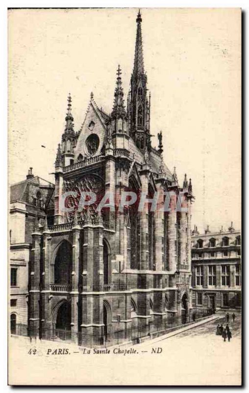 Old Postcard Paris La Sante Chapelle