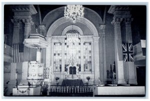 c1960s St. Paul's Chapel Trinity Parish Interior Scene NYC New York NY Postcard 