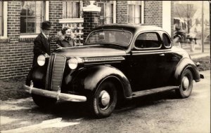 Car Auto Advertising Dodge Ram Hood Ornament c1930s Real Photo Postcard