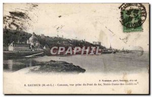 Saumur - Coteaux - taking view of the Iron Bridge - Old Postcard
